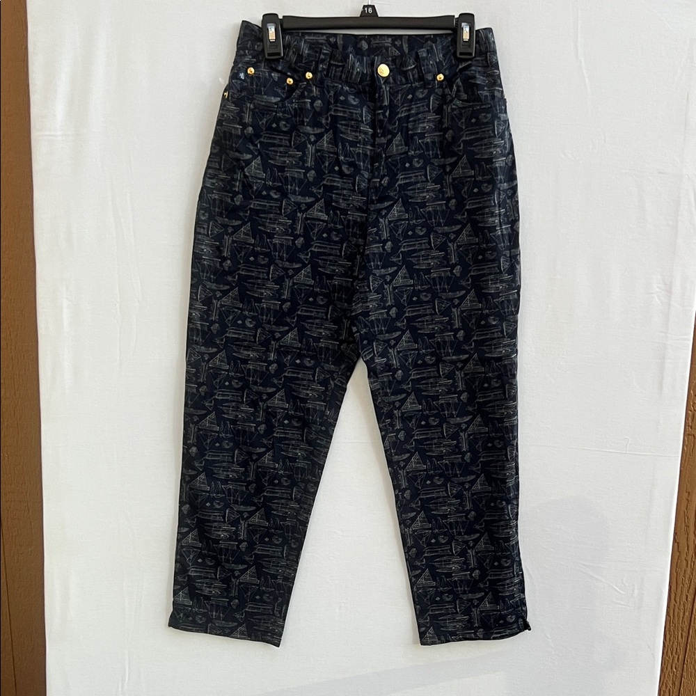 Ralph Lauren Navy Patterned Pants